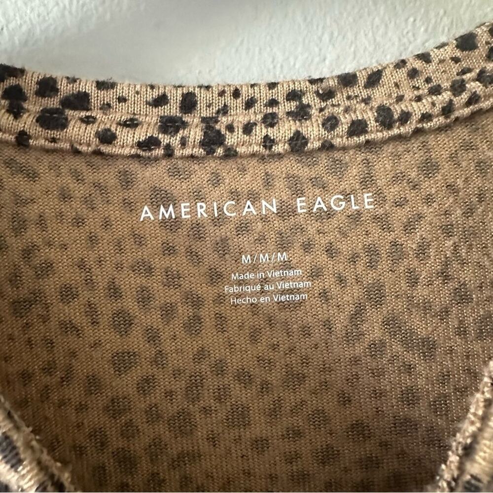 American Eagle Outfitters Leopard Long Sleeve Crop Top - Picture 3 of 5